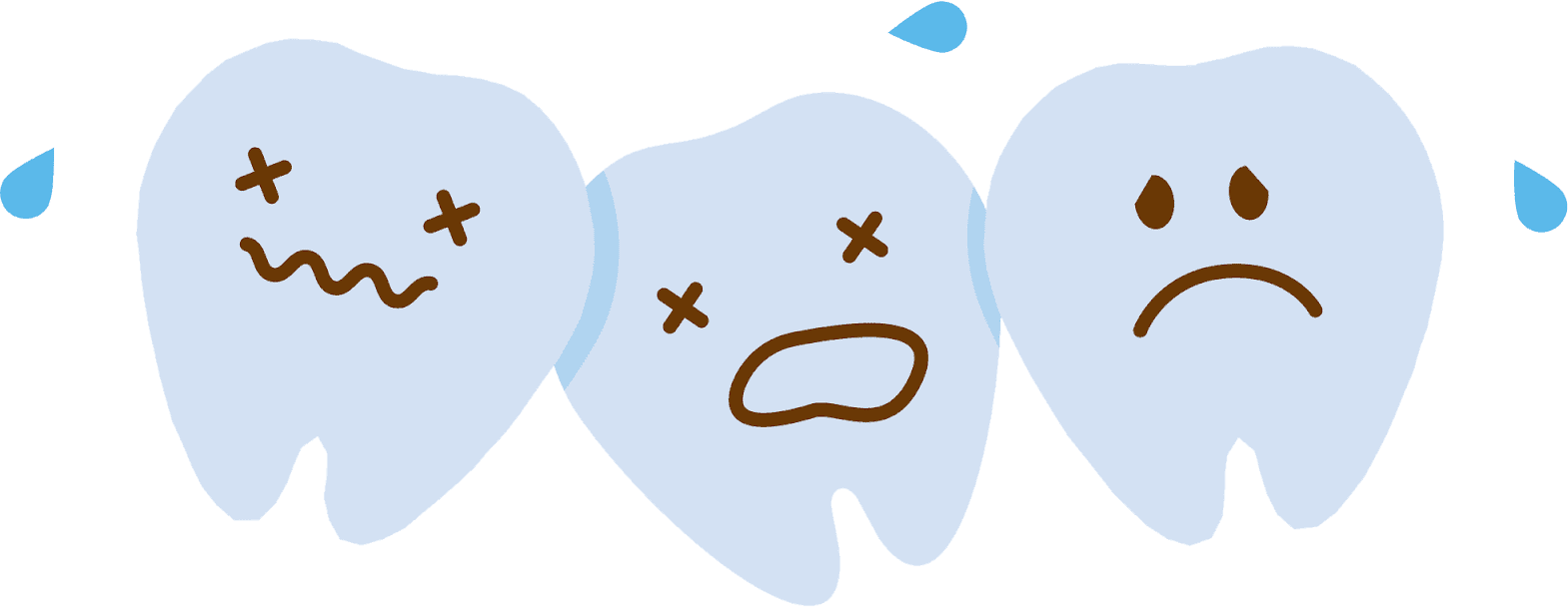 乳歯がグラグラしている様子のイラスト